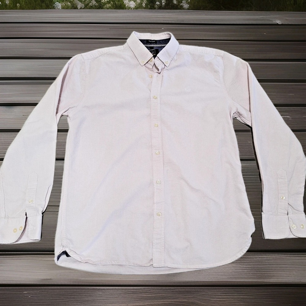 Rhino Rugby Dress Shirt Men's Medium Finest Oxford‎ Long Sleeve Button Up/Down
